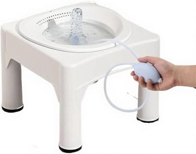 Zitbad - Bidet Perineumbad - Persoonlijke Hygiëne - Opvouwbaar Ontwerp - 37x38x30CM - Wit