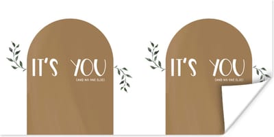 Poster It's you and no one else - Spreuken - Quotes - Liefde - 120x60 cm