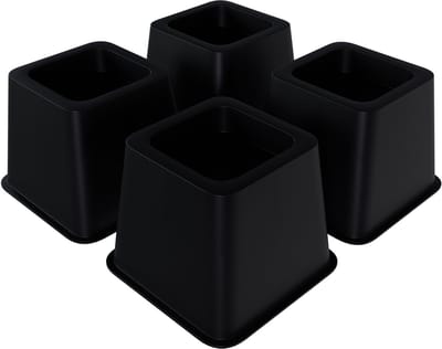 ACXIN Vierkante Meubelverhogers PP Tafelverhogers Bedverhogers Sofa Verhoging Meubelpoten Verlenging Sterk Belastbaar 8 Stuks - 10 cm + 15 cm