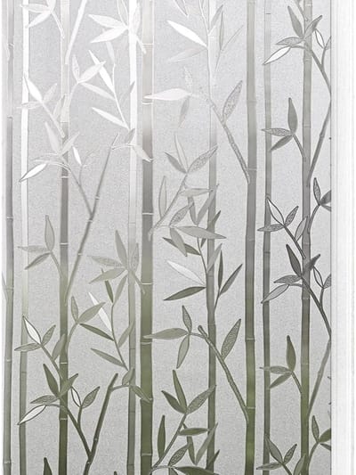 Raamfolie - Raamstickers - Stickers van matglas - Statische stickers van matglas - Bamboe privacy raamfolie - Privacy verduisterende raamfolie - Matglasfolie - Geschikt voor badkamer, woonkamer, kantoor - 20*200 cm