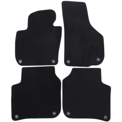 Tapis de sol - Skoda - Superb 2 - 2008-2014 - 4 pièces - Renforcé sous les pédales - Antidérapant noir