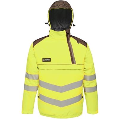 Regatta Heren Tactisch Hi Vis Waterdicht Reflecterend Bommenwerperjasje voor het hoofd (Geel/Grijs)