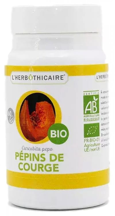 L'Herbôthicaire Biologische Pompoenpit 180 Capsules