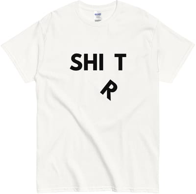 Heren en Dames T-shirt - Quote: Shit - Funny Cadeau - Wit - S