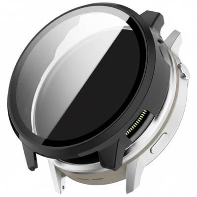 Watch case screenprotector - geschikt voor Garmin Venu 4 41mm - hoesje - gehard glas - volledige bescherming - zwart