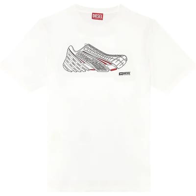 Diesel Just T-shirt Met Korte Mouwen Wit S Man