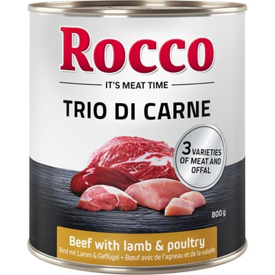 24x800g Trio van Vlees Rocco Hondenvoer