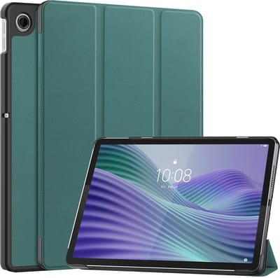 Hoesje - Geschikt voor Lenovo Tab 10.1 inch - Dun & Stevig - Hardcover Book Case - Trifold Bookcase Hoes - Hard Cover - Tablethoes - Donkergroen
