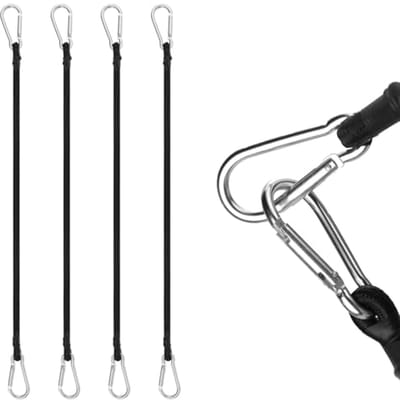 Elastisch Expandertouw met Karabijnhaken - Set van 4 - 60 cm voor Tenten en Bagage