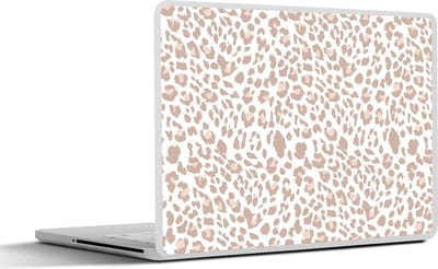 Laptop sticker - 11.6 inch - Panterprint - Pastel - Wit - 30x21cm - Laptopstickers - Laptop skin - Cover