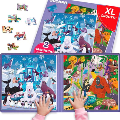 Magneetspel voor Kinderen van 3 tot 6 Jaar - 48-delige Puzzelactiviteit voor Vliegtuigen en Autoritten