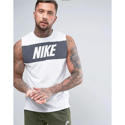 Nike herenhemd met retro logo in wit