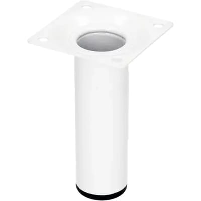 Duraline Meubelpoot Rond Staal Ø3x10cm Wit