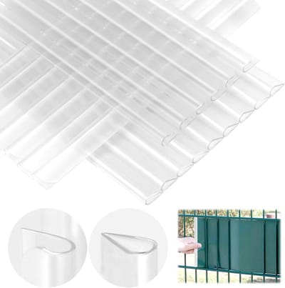 Set van 70 PVC Privacy Scherm Klemrails voor Tuinhekken, Balkonafscheidingen en Matten