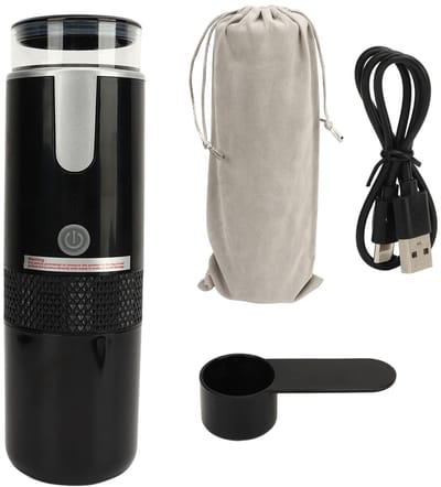 Allecto - Draagbare espressomachine - Automatische koffiezetter - Voor camping en reizen - Compatibel met capsules en gemalen koffie - Lichtgewicht...