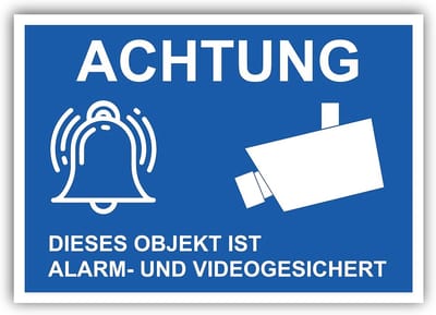 Waarschuwingsbord Camera Bewaakt | PVC Bord met UV-Bescherming (30x21 cm)