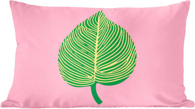 Sierkussens - Kussentjes Woonkamer - 60x40 cm - Illustratie - Blad - Minimalistisch - Groen