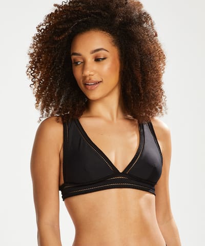 Hunkemöller Dames Badmode Triangle bikinitop Maya - Zwart - maat S