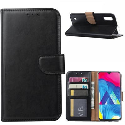 Ntech Hoesje Geschikt Voor Samsung Galaxy M10 Portemonnee Hoesje / Book Case - Zwart