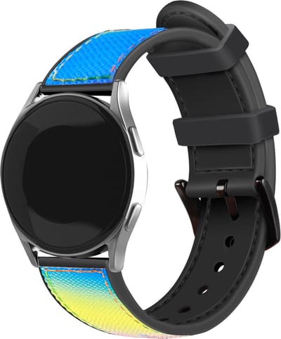 Strap-it Nylon hybrid bandje - geschikt voor Xiaomi Watch S1 (Active/Pro) / Watch 2 Pro / Watch S3 / Mi Watch / Amazfit GTR 47mm / Amazfit Balance / Bip 5 - kleurrijk