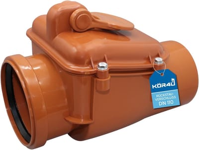 Terugslagklep Afvalwater - Knaagdierbescherming - Afvoer Beveiligen - Automatisch Sluitmechanisme - DN 110 - Oranje