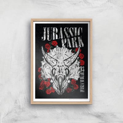 Jurassic Park Isla Nublar 93 Giclee Art Print - A4 - Wooden Frame