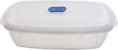 Whitefurze Vershoudbakje/bewaarbakje - magnetron/vriezer - transparant - kunststof - 2,33 L
