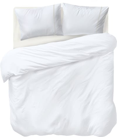 Auping Beige lines satin Dekbedovertrek - Tweepersoons 200 x 220 cm - Katoensatijn - Beige