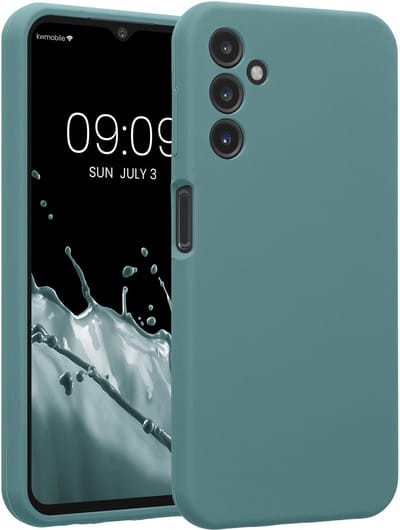 kwmobile telefoonhoesje geschikt voor Samsung Galaxy A14 5G - TPU backcover met siliconen coating - Smartphone case in Arctische nacht