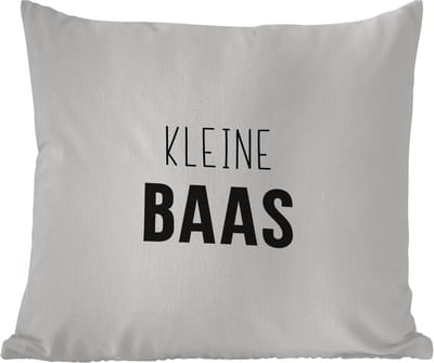 Tuinkussen - Spreuken - Kleine baas - Kinderen - Jongens - Quotes - 40x40 cm - Weerbestendig