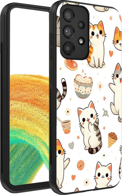 Smartphonica Telefoonhoesje voor Samsung Galaxy A33 5G met katten opdruk - TPU backcover case katten design geschikt voor Samsung Galaxy A33 5G