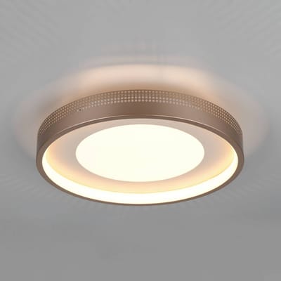 Trio Lighting LED plafondlamp Solea, bruin, Ø 40 cm, kunststof