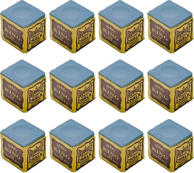 Mmgoqqt - Biljartkrijtblokken Professionele poolkeu krijt Pooltafel accessoires - Geschikt voor thuisgebruik - 12 stuks (blauw)