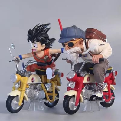 Nieuwe 13cm Dragon Ball Z Anime Figuren Figurine Locomotive Serie Pvc Standbeeld Verzamelaar Motorfiets Roshi Goku Model Decoratie Speelgoed