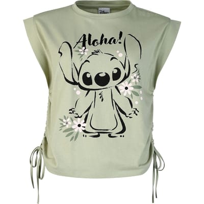 Lilo & Stitch - Disney Top - Stitch - Aloha - S tot XXL - voor Vrouwen - olijf