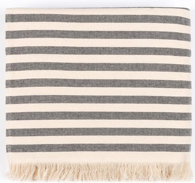 Torres Novas 1845 Strandlaken Barra, Zwart - 100 x 180 cm - 100% Katoen