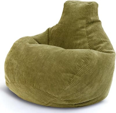 Grote Zitzak met Rugleuning in Corduroy - Comfortabel Zitkussen voor Gaming en Ontspannen