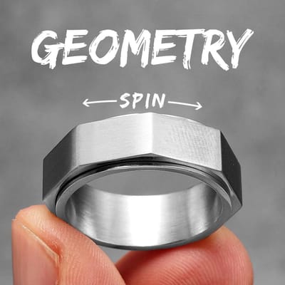 Geometrische Snitten Schroef Heren Ringen Roestvrij Staal Vintage Punk Eenvoudige Luxe Dames Sieraden Mode Accessoires Cadeau 8 white