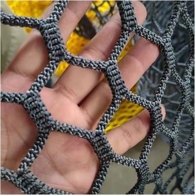 Veiligheidsnet Touw - Beschermnet Balkon - Buiten Spelen - Knooploos Ontwerp - 4.5cm Mesh - Grijs