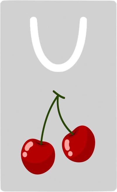 Hacebo® - Kers metalen boekenlegger - Kersen - Fruit liefhebbers - Fruit - bessen - gezond eten Bladwijzer boekenleggers - 7.6 cm x 5cm