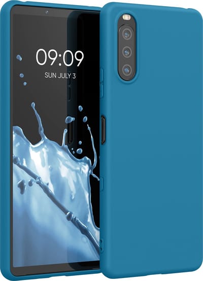 kwmobile telefoonhoesje geschikt voor Sony Xperia 10 III - Hoesje voor smartphone - Back cover in Caribisch blauw