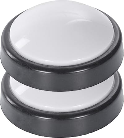 CM Nachtlampjes - 2x - draadloos - wit/zwart - kinderkamer - drukknop - 15 x 5 cm