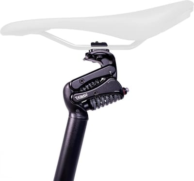 Geveerde Zadelpen - Verende Zadelpen Fiets - Comfortabel Fietsen - Individueel Instelbaar - 27.2 x 420 mm - Zwart