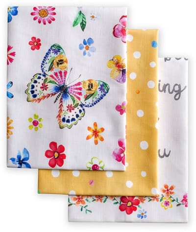 Dailygoods- Keukenhanddoeken Set van 3 - 100% Katoen - Zachte Absorberende Theedoeken - Multifunctionele Handdoeken - Lente/Zomer - 50 cm x 70 cm