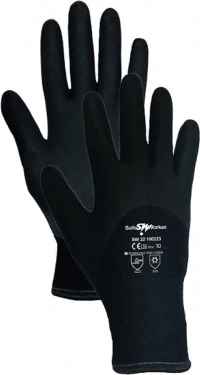 SafeWorker SW 22 WINTER handschoen NYLON TERRY VOERING NFT 01080151 - 1 paar - Zwart - 10