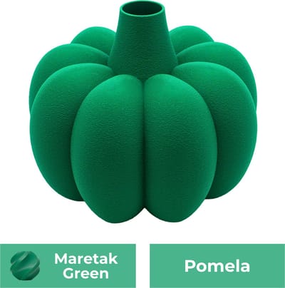 Pomela organische vaas – Decoratieve vaas - Maretak Groen - 3d geprinte vaas – geschikt voor droogbloemen - :hoogte: