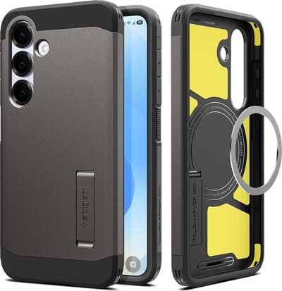Spigen Geschikt voor Samsung Galaxy S25 Plus - Tough Armor MagFit - Geschikt voor Mag - Back Cover Hoesje - Grijs