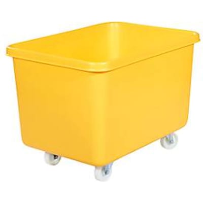 Rechthoekige container, kunststof, verrijdbaar, 340 l, geel