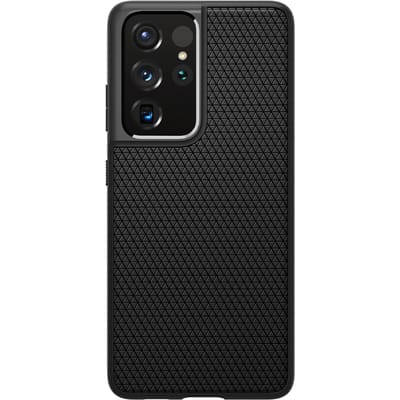 Spigen Liquid Air™ Backcover voor de Samsung Galaxy S21 Ultra - Zwart