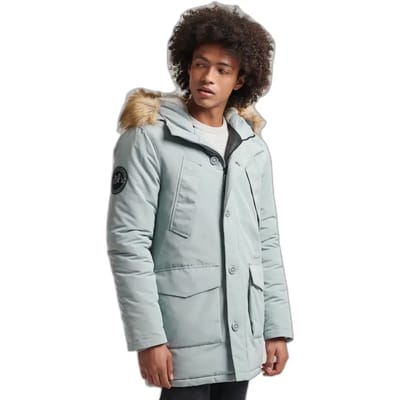 Superdry - Everest parka met capuchon en imitatiebont - Heren - Gewatteerde jassen